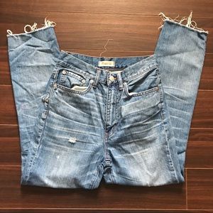 Madewell Rigid Skinny Distressed Jeans 25